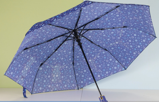 parapluie femme 3 plis manche métallique avec impression numérique