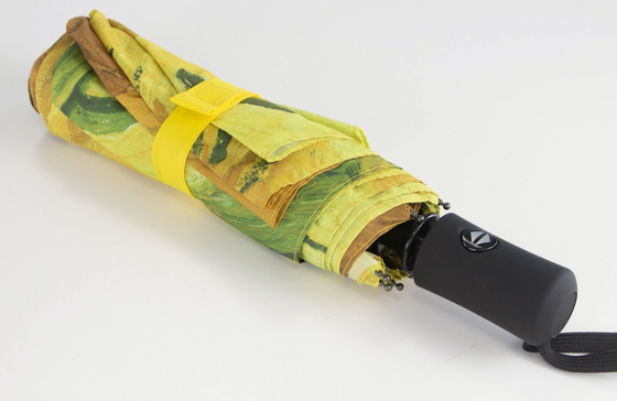 Ouverture automatique fermeture 3 parapluie pliable poignée en plastique coupe-vent