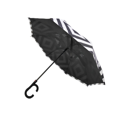 Conception inversée ouverte manuelle de mode de parapluie de doubles couches