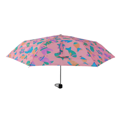 Manuel ouverte 3 parapluie pliable étanche couleur rose