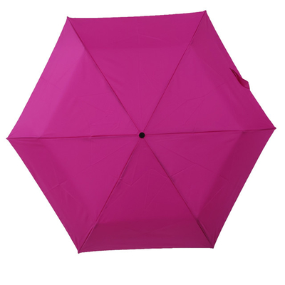 Le plus léger 3 parapluies pliables avec côtes de carbone ouvertes manuellement 19 pouces 6 panneaux