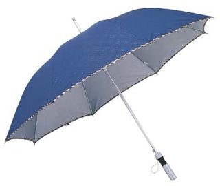 Le parapluie en aluminium 8 de poignée droite de 23 pouces nervure le pongé 190t avec enduit UV