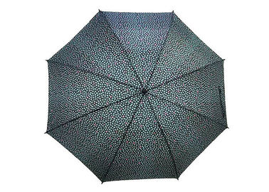 Longévité cadre noir imprimé par mode ouverte de parapluie de bâton d'automobile de 23 pouces