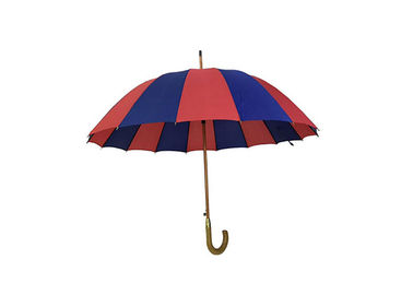 Vigoureux fort résistant de poignée de vent en bois bleu rouge léger de parapluie