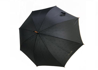 Lumière simple en bois de double couche de poignée de parapluie noir unisexe pendant des jours pluvieux