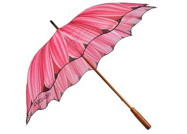 Impression promotionnelle de Digital de parapluies de golf de cadre en bois 23 pouces d'automobile ouverte