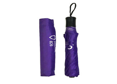 Anti parapluie UV pliable, fin légère superbe de manuel de parapluie triple de pli ouverte