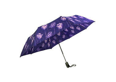 Parapluie parti de pli d'impression d'écran en soie, parapluie se pliant léger