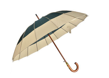 Les parapluies promotionnels faits sur commande automatiques 16 nervure 25 pouces d'axe en bois