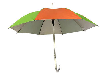 Poignée ouverte de revêtement de forme de l'automobile J de parapluie de colle en aluminium droite colorée d'argent