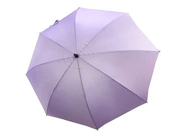 Parapluie pourpre de golf de long axe automatique, pouce protégeant du vent 8 Pannels des parapluies 27 de golf