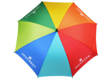 Vigoureux fort personnalisé de golf de parapluie de couleur compacte légère d'arc-en-ciel