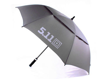 Promotion noire parapluie de golf exhalé 30 par pouces, grand parapluie de golf protégeant du vent