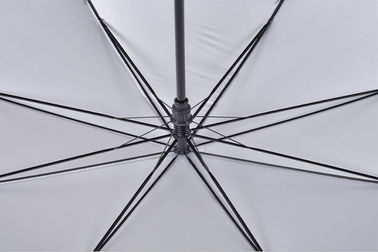 Poignée incurvée long par plastique adaptée aux besoins du client de parapluies de golf de bâton de logo promotionnel