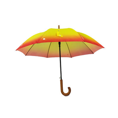 Parapluie compact de golf de poignée en caoutchouc de 8 nervures de fibre de verre