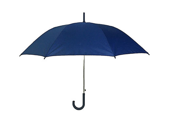 Parapluie ouvert automatique de bâton de J de pongé en plastique de poignée