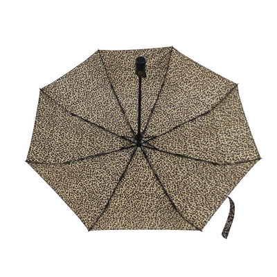 Parapluie léger de voyage d'impression de léopard de la longueur 28cm