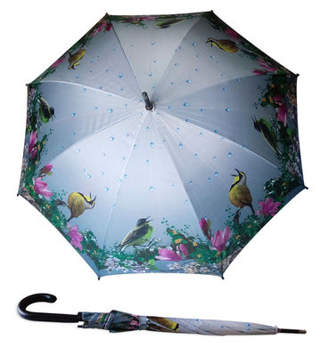 parapluie droit protégeant du vent d'axe en métal de 8mm pour des femmes