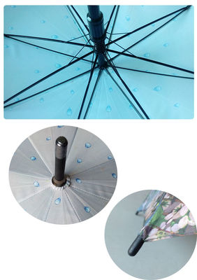 parapluie droit protégeant du vent d'axe en métal de 8mm pour des femmes