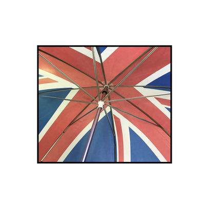 Parapluies promotionnels de golf de tissu de polyester imprimés par drapeau BRITANNIQUE