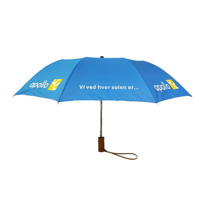 Parapluie UV de golf de pongé protégeant du vent fort de 2 fois