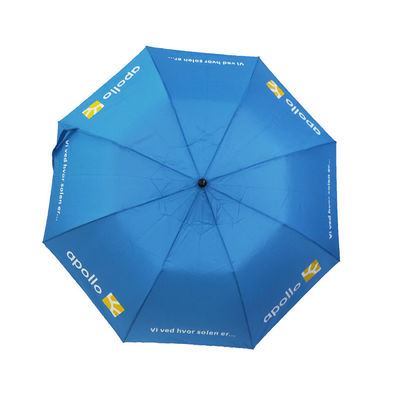 Parapluie UV de golf de pongé protégeant du vent fort de 2 fois
