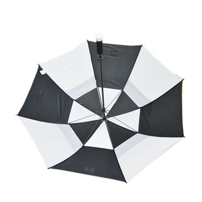 Parapluies protégeant du vent de golf de cadre manuel en métal avec la poignée droite