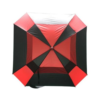 Parapluies protégeant du vent de golf de cadre manuel en métal avec la poignée droite