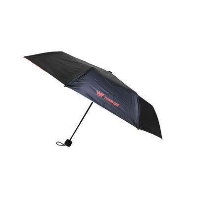 95cm de revêtement noirs parapluie guidé de 3 fois