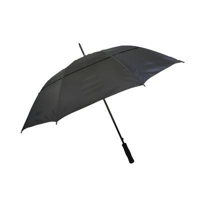 Parapluies protégeant du vent ouverts automatiques de golf du pongé 190T avec le panneau transparent