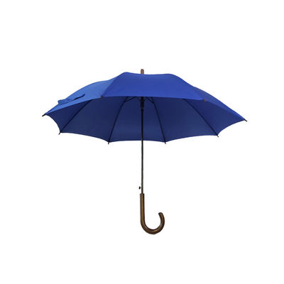 Poignée de courbe imprimant le bleu droit promotionnel de pouce 8K du parapluie 23 de nervures en métal