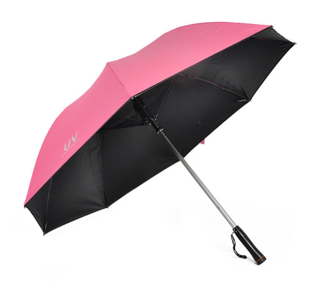 fan de parapluie de souffle d'été du pongé 190T avec la poignée en plastique