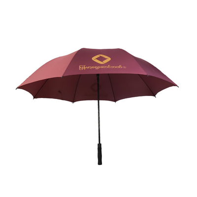 Parapluie UV protégeant du vent de tissu de pongé d'axe de fibre de verre