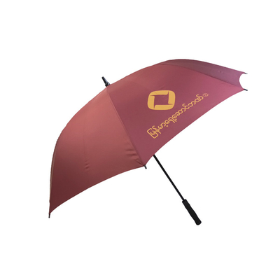 Parapluie UV protégeant du vent de tissu de pongé d'axe de fibre de verre