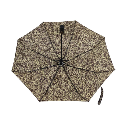 190T parapluie fois du polyester 3 avec le modèle de léopard