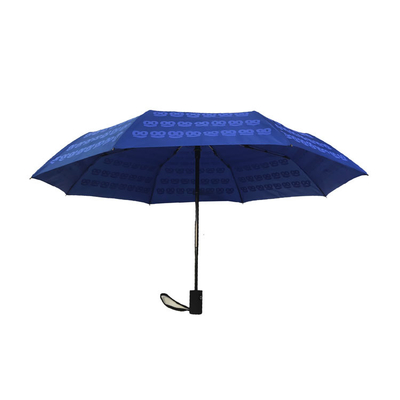 Parapluie de Sun protégeant du vent étroit ouvert automatique de 3 fois avec le tirage en couleurs