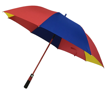 parapluie de couleur d'arc-en-ciel du pongé 190T de 130cm avec des nervures de fibre de verre