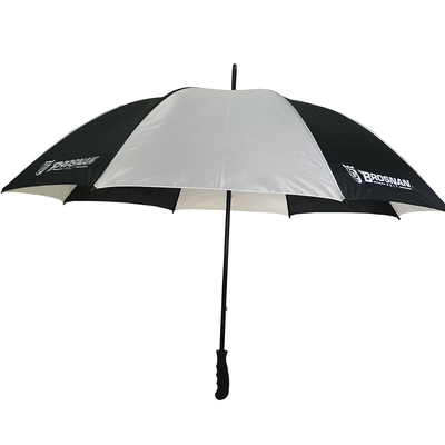 Parapluie de golf du polyester 190T du diamètre 130CM avec le cadre en métal