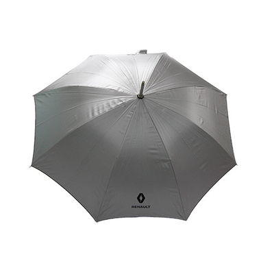 parapluie de revêtement UV de pongé d'axe en métal de 8mm avec la poignée de J