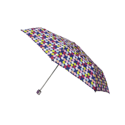 Le pongé de impression polychrome 190T Mini Ladies Folding Umbrella TUV a approuvé