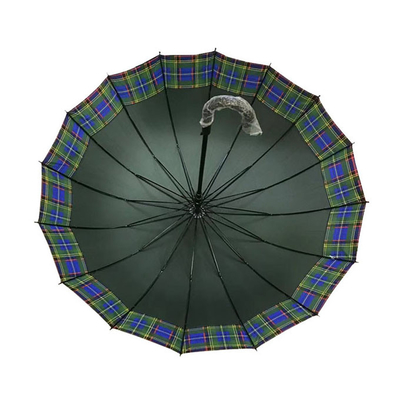Parapluie de golf personnalisé par pongé de nervures de la protection 24 de Sun