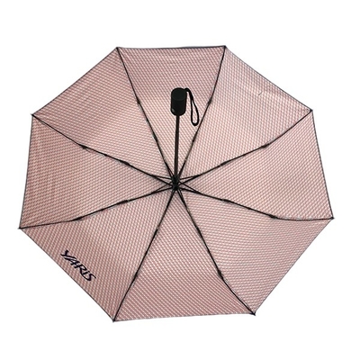 UPF enduisant le parapluie se pliant automatique de doubles nervures de fibre de verre