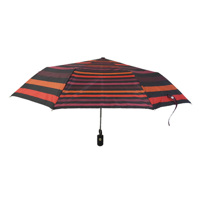 Parapluie protégeant du vent se pliant étroit ouvert automatique de rayure de pongé