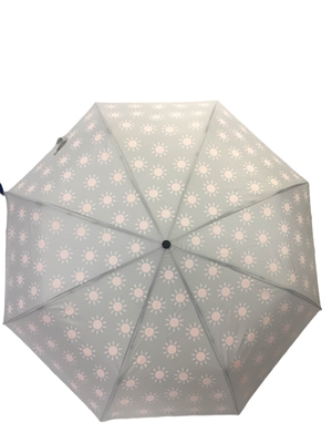Parapluie ouvert manuel de tissu de pongé de promotion avec l'impression magique