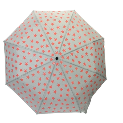 Parapluie ouvert manuel de tissu de pongé de promotion avec l'impression magique