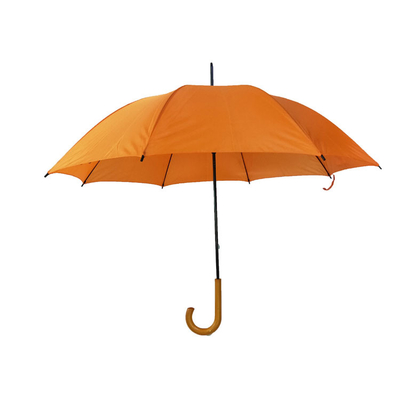 Parapluie en plastique de bâton de pluie de pongé de poignée de promotion