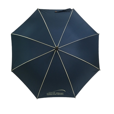 Parapluie en bois de poignée du diamètre 103cm du tissu ouvert J de pongé