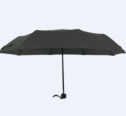 21&quot; tache de X8k imprimant le parapluie se pliant noir du polyester 190T pour des dames