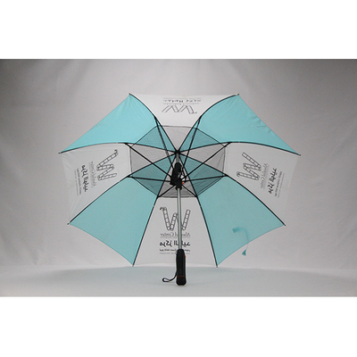Parapluie droit d'axes en métal du tissu 8mm de pongé avec la fan