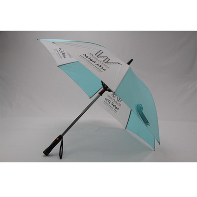Parapluie droit d'axes en métal du tissu 8mm de pongé avec la fan